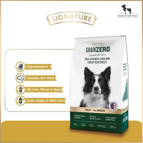 Signature Grain Zero Adult Dog Dry Food - 12 kg - Real Chicken, Eggs ...