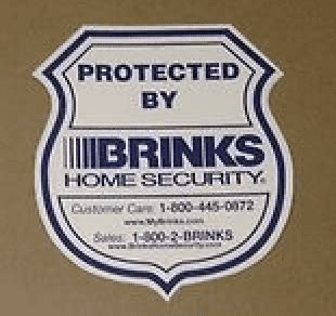 Buy 2 BRINKS LAMINATED 14# Heavy Paper Stock Alarm Security Signs + 6 ...