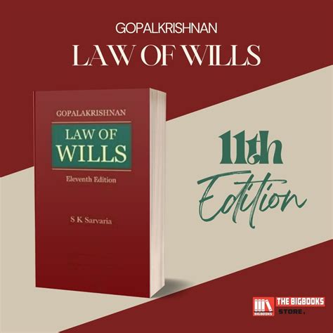 Law of Wills by Gopalakrishnan | 12th Edition 2026 | LexisNexis