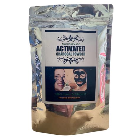 ASW 100% Natural Activated Charcoal Powder Ideal for Skin Removes Dead ...