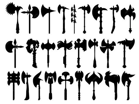 Premium Vector | Different types of axes used in human civilization