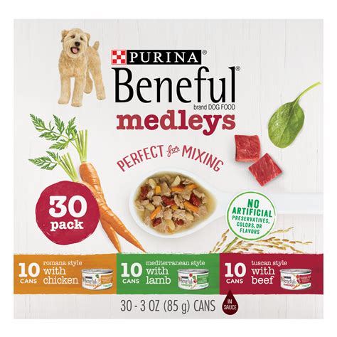 Purina Beneful Wet Dog Food Variety Pack - 30 Cans, Tuscan, Romana ...