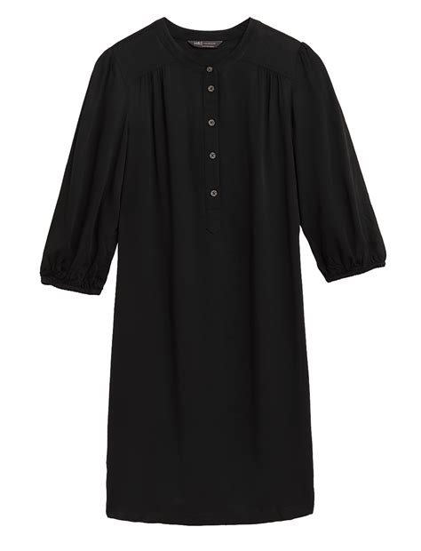 Buy Round Neck Knee Length Shift Dress at Marks & Spencer