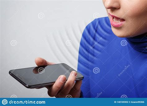 Women Using The Voice Recognition Function, Smart Phones , Technology ...