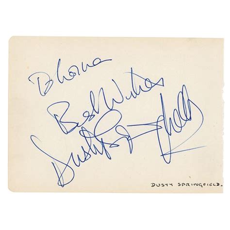 Image result for Dusty Springfield Signature