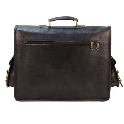 Vintage Black Leather Messenger Bag | Classic Leather Office Bag ...