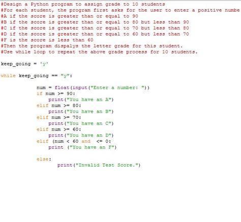 Image result for Python Code for Grading