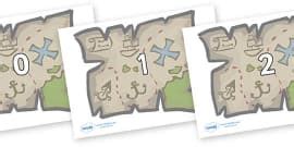 Numbers 0-31 on Treasure Maps (teacher made) - Twinkl