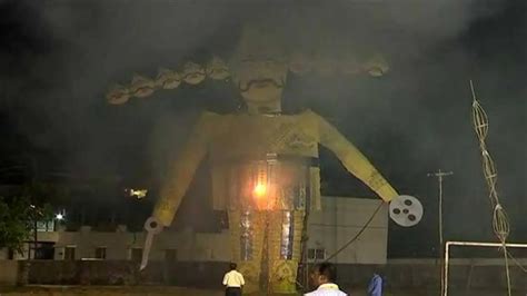Durga Puja Festivities Draw To A Close In Odisha With Ravan Podi