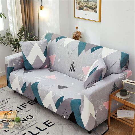 nordmiex Printed Stretch Sofa Slipcover - 1 Piece Elastic Polyester ...