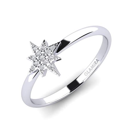 Order GLAMIRA Ring Gomeisa in Round cut 0.052 Carat 14k White Gold ...