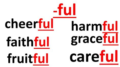 ful sound in cheerful Learn words ending in ful - YouTube
