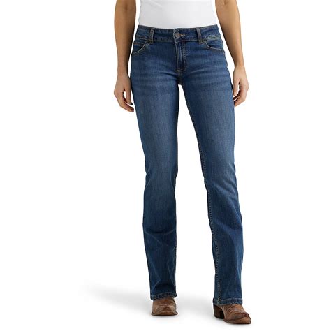 Wrangler Women's Essential Mid-Rise Bootcut Regular Fit Jeans | Academy