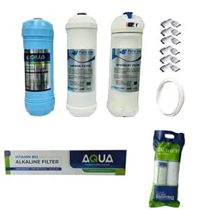 PURE EAU Sediment Filter, Pre-Carbon Filter, Vitamin B12 Alkaline ...