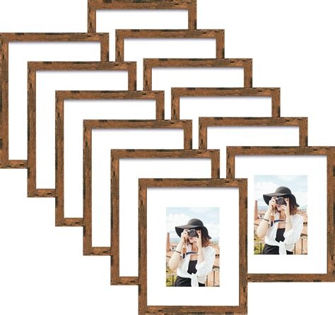 Amazon.com: Wooden Picture Frames for Crafts, 6 Pack Unfinished Wood ...