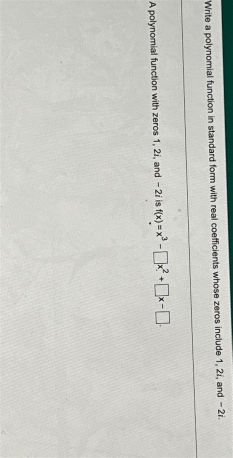 Write Polynomial Function in Standard Form 的图像结果