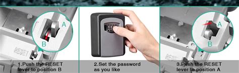 DOCOSS - Metal Key Safe Combination Storage Box Outdoor Wall Mounted ...