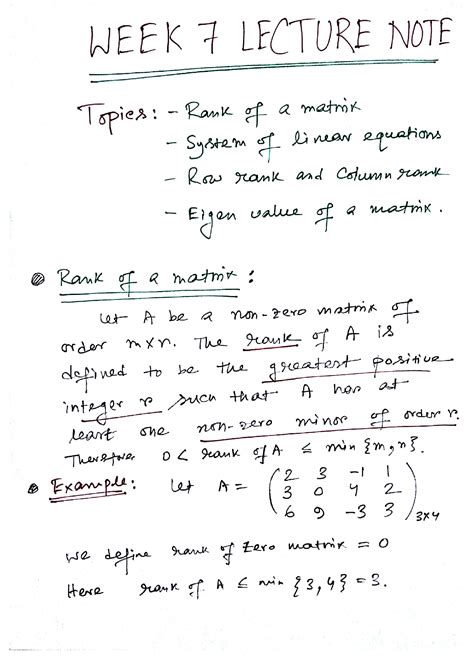 Image result for Rank Linear Algebra
