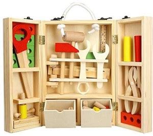 Genrc Weksi Wooden Tool Toys Toolbox Kids Toy Educational Toy Gift Diy ...