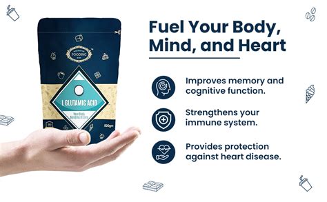 Fooding 100% Pure L-Glutamic acid, No Other Ingredients - 250 Grams ...