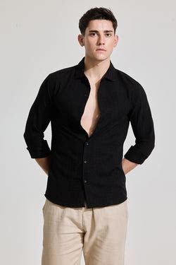 Buy Men's RelaxKnit Navy Shirt Online | SNITCH
