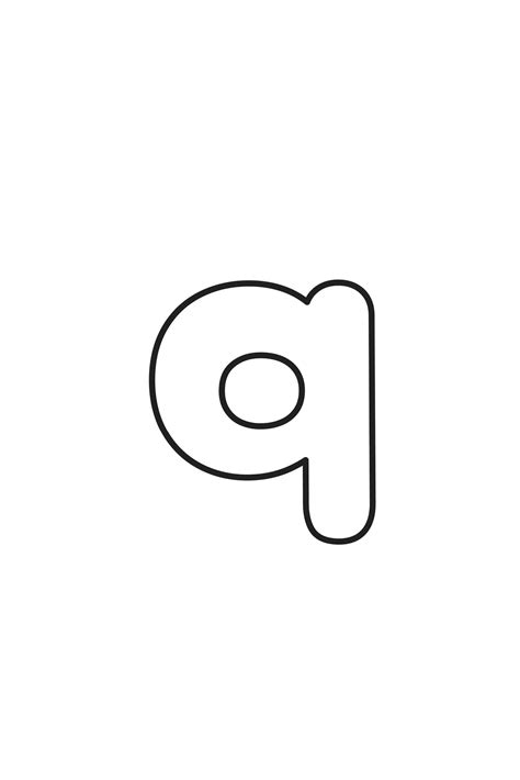 Free Printable Bubble Letters: Lowercase Q