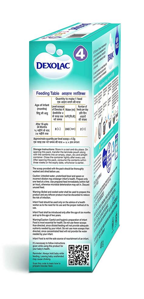 Dexolac - 4 Follow-Up Formula Refill Pack, 400gm : ClickOnCare.com