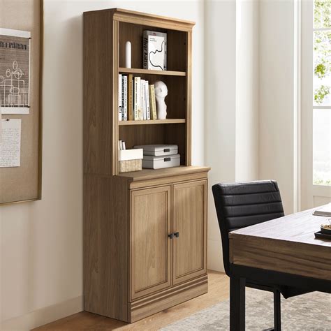 Halston Multi-Depth with Doors Bookshelves and Bookcase Floor Standing 5 Tier Display Shelves ...