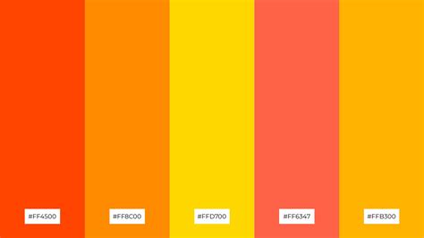 The Best 15 Yellow Orange Red Color Palette Combinations