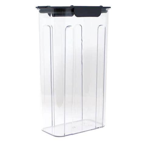 Airtight Food Storage Container with Charcoal Flip-Top Lid, 120oz