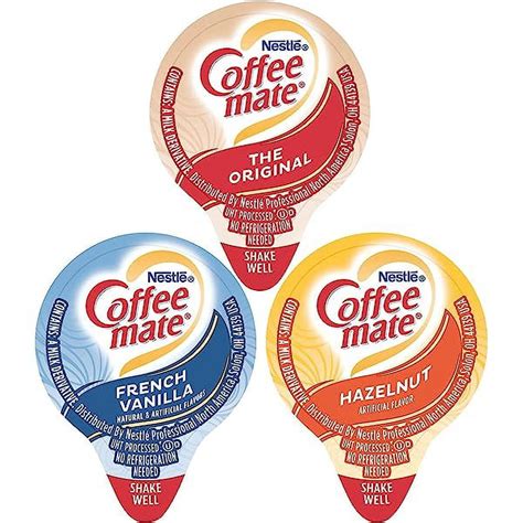 Coffee mate Liquid Creamer Singles Variety Pack, Individual Creamers ...
