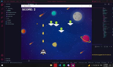 Python Pygame Space Invaders 的图像结果