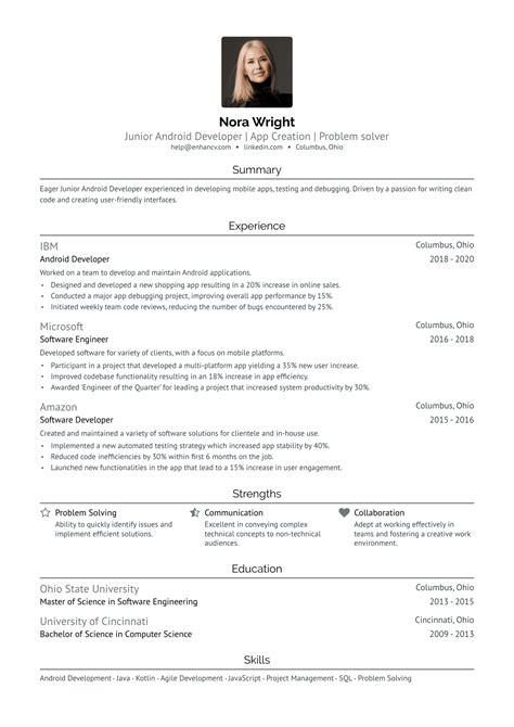 Image result for Android Developer Resume