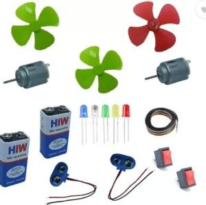TheothersAND 3-6V Motors, 9v battery, 5 colour led, switches, Fan ...