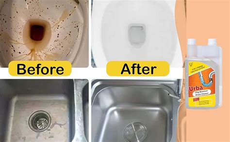 URBA Drain Cleaner & Clog Block Remover 500 ml, Cleaner for Shower or ...