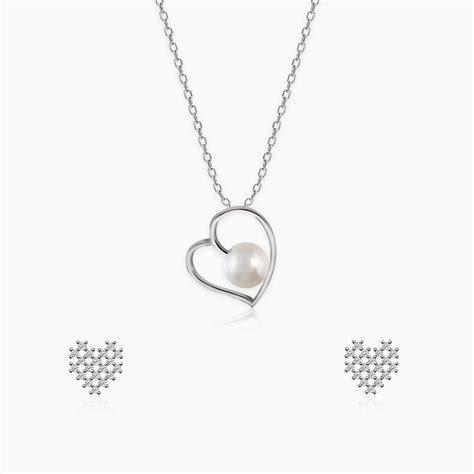 Silver Angel Heart Set – GIVA