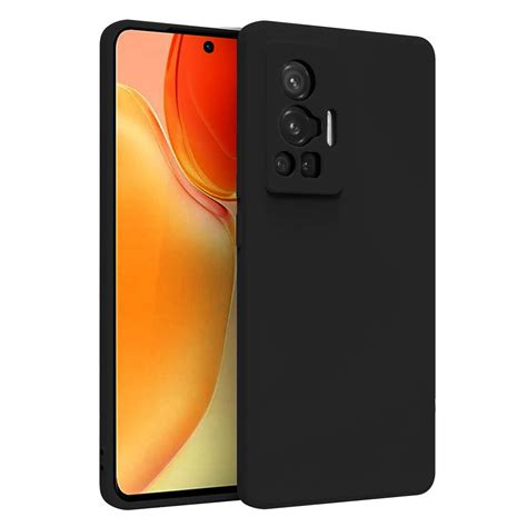 LIRAMARK Silicone Soft Back Cover Case for Vivo X70 PRO (Black ...