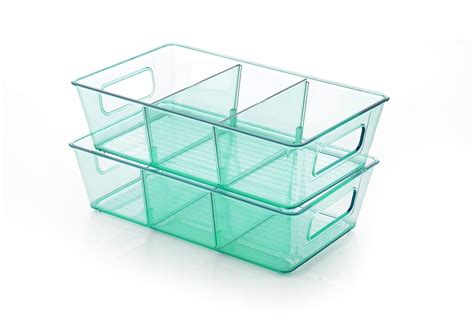 Buy Clazkit 3 Partition Transparent Plastic Fridge Storage organizer ...