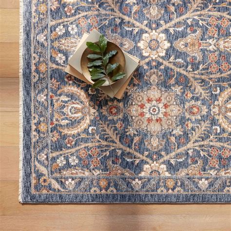 allen + roth Heritage Blue 8 X 10 (ft) Blue/Mult Indoor Medallion Area ...