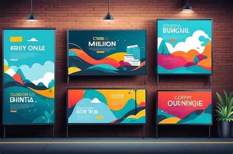 Billboard template designs for outdoor advertising leaflet advertising ...