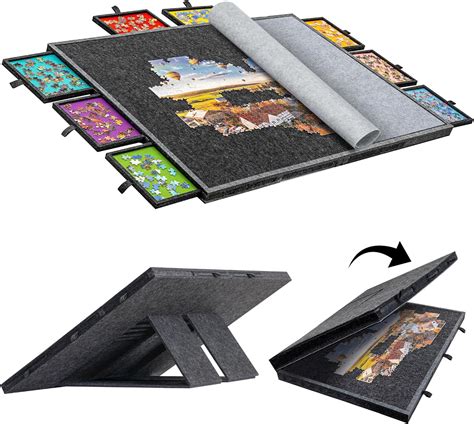 Amazon.com: Becko US 2000 Piece Foldable & Tilting Puzzle Board with 8 ...
