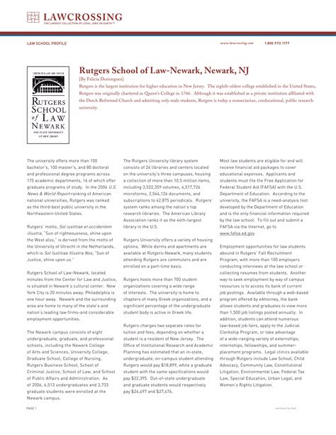Rutgers School of Law-Newark, Newark, NJ | PDF