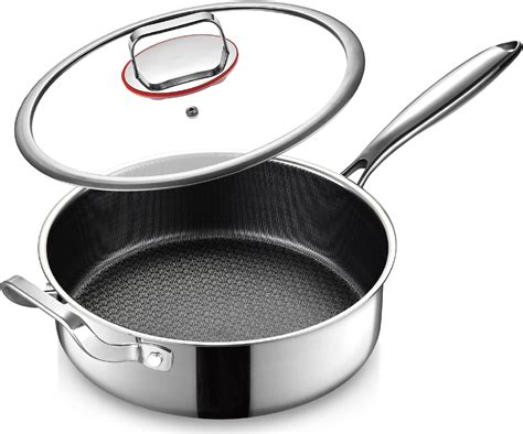 Amazon.com: DOTCLAD Saute Pan,Hybrid Non Stick 3 Quart Saute pan,PFOA ...
