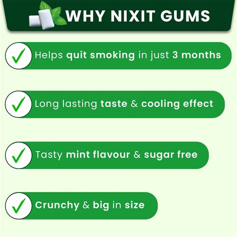 Buy NIXIT NICOTINE FROST MINT GUMS 2MG SUGAR-FREE BIGGER SIZE (PACK OF ...