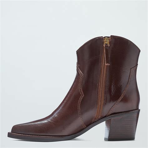Brown Leather Ankle Boots