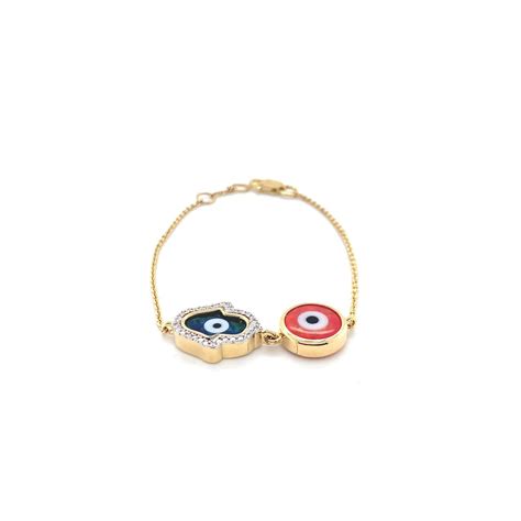 Serenity Hamsa Evil Eye Bracelet – Jet Gems Fine Jewellery
