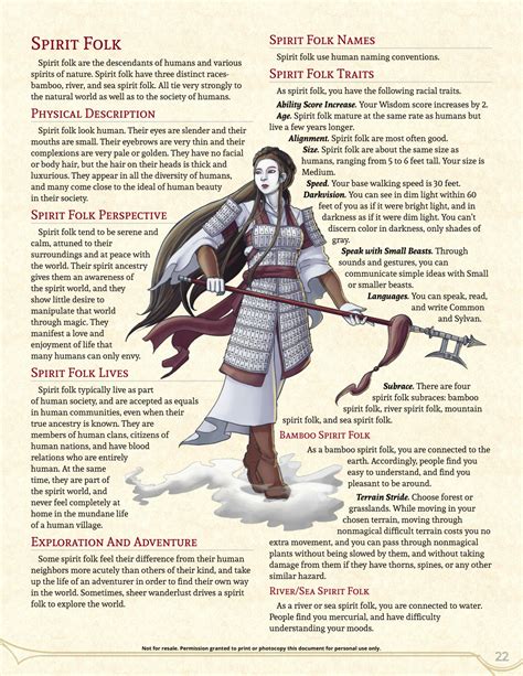 DnD 5e Homebrew — Spirit Folk Race from Vani Swiftbottoms Guide to ...