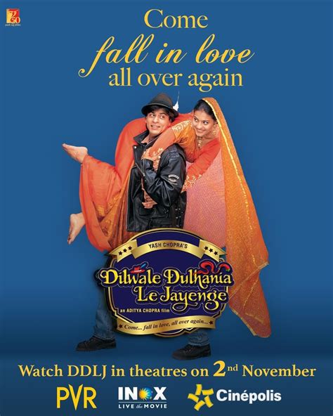 Dilwale Dulhania Le Jayenge To Re-Release In Theatres On Shah Rukh Khan's Birthday - Edinburg Post