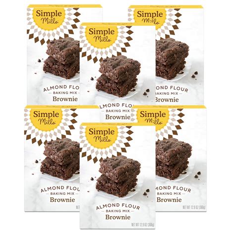 Amazon.com: Simple Mills Chocolate Brownie Baking Mix, Made Of Almond ...