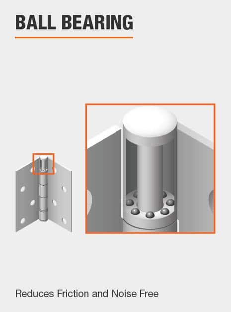 Everbilt 4-1/2 in. Square Radius Prime Coated Ball Bearing Door Hinge ...